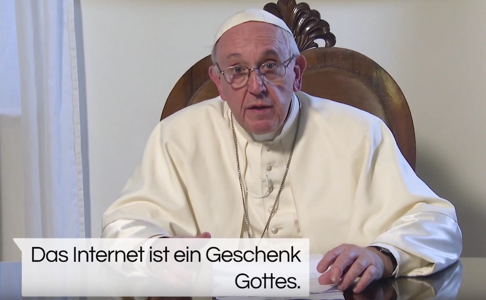 Video Botschaft Papst Das Internet Ist Ein Geschenk Gottes Oldjesusch 